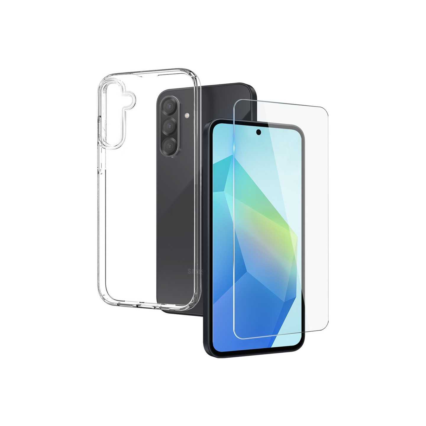 NORTHJO For Samsung Galaxy A56 5G TPU Cover with Tempered Glass Screen Protector