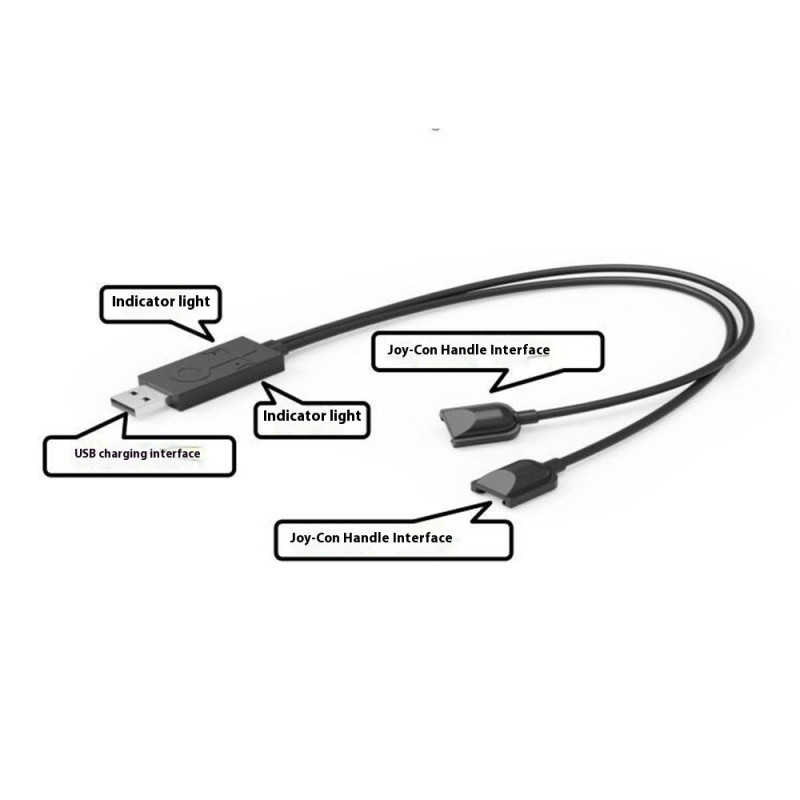 Ladekabel kompatibel med Nintendo Switch OLED Joy-Con Controller 2 i 1 USB