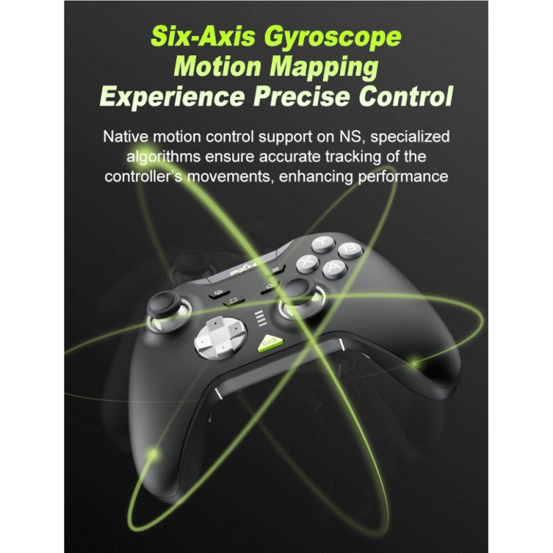 Bluetooth trådløs spilcontroller med modtager Kompatibel med Steam PC Android iOS Nintendo Switch - Sort