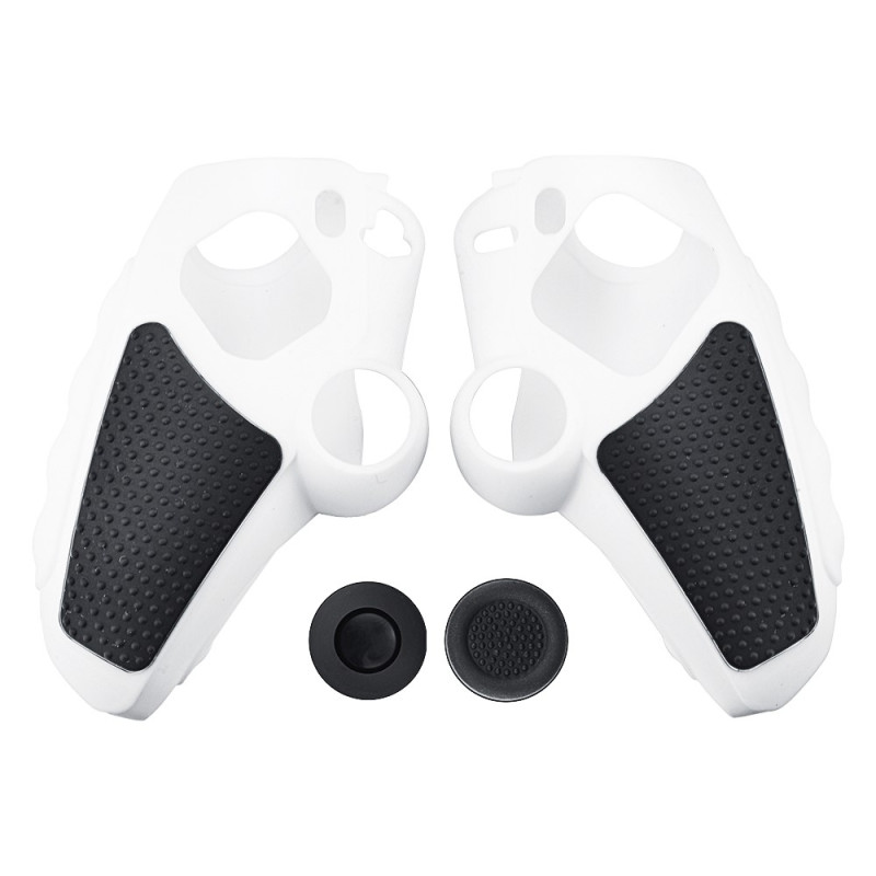 Playstation 5 / PS5 silikoninen suojakuori, liukastumista estävä suoja + joystick-suojukset - Valkoinen