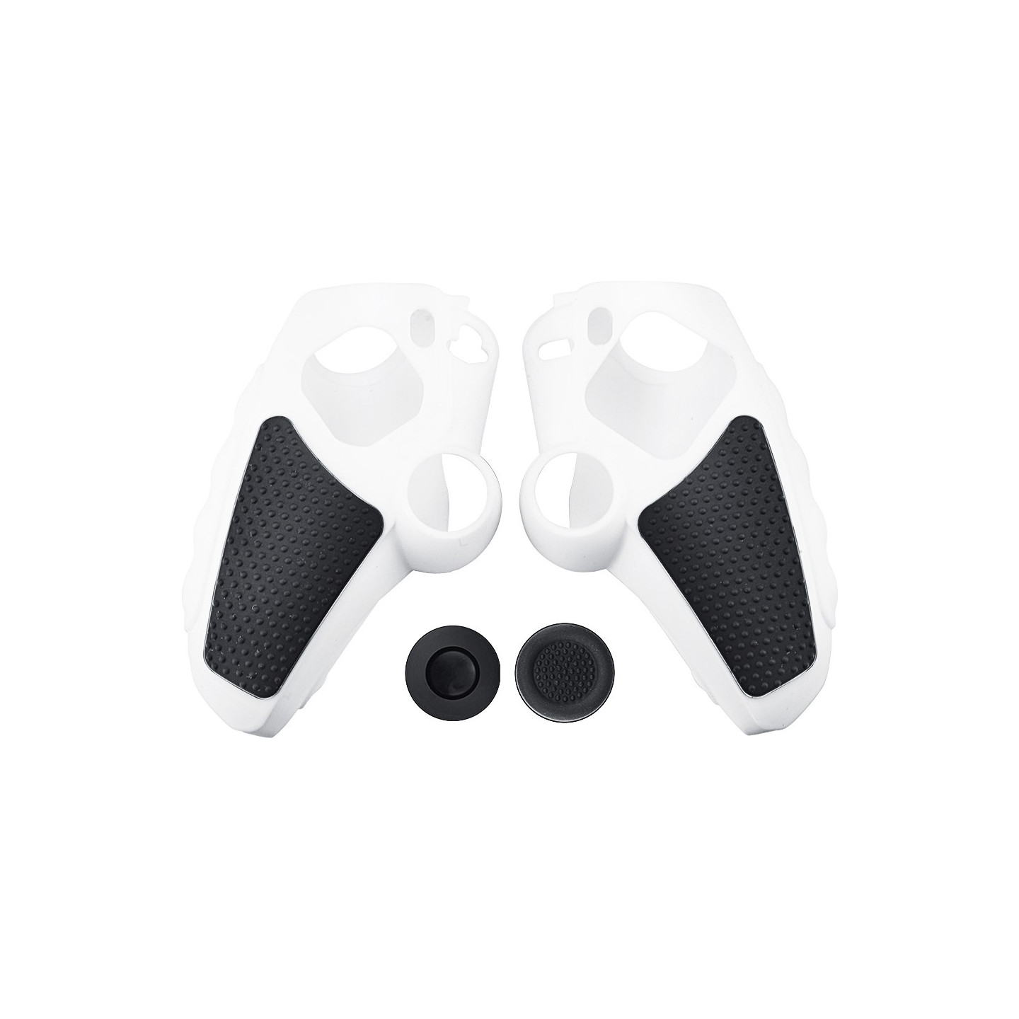 Playstation 5 / PS5 Silikone Skin Cover Case Anti-Slip Protection + Joystick Caps - Hvid