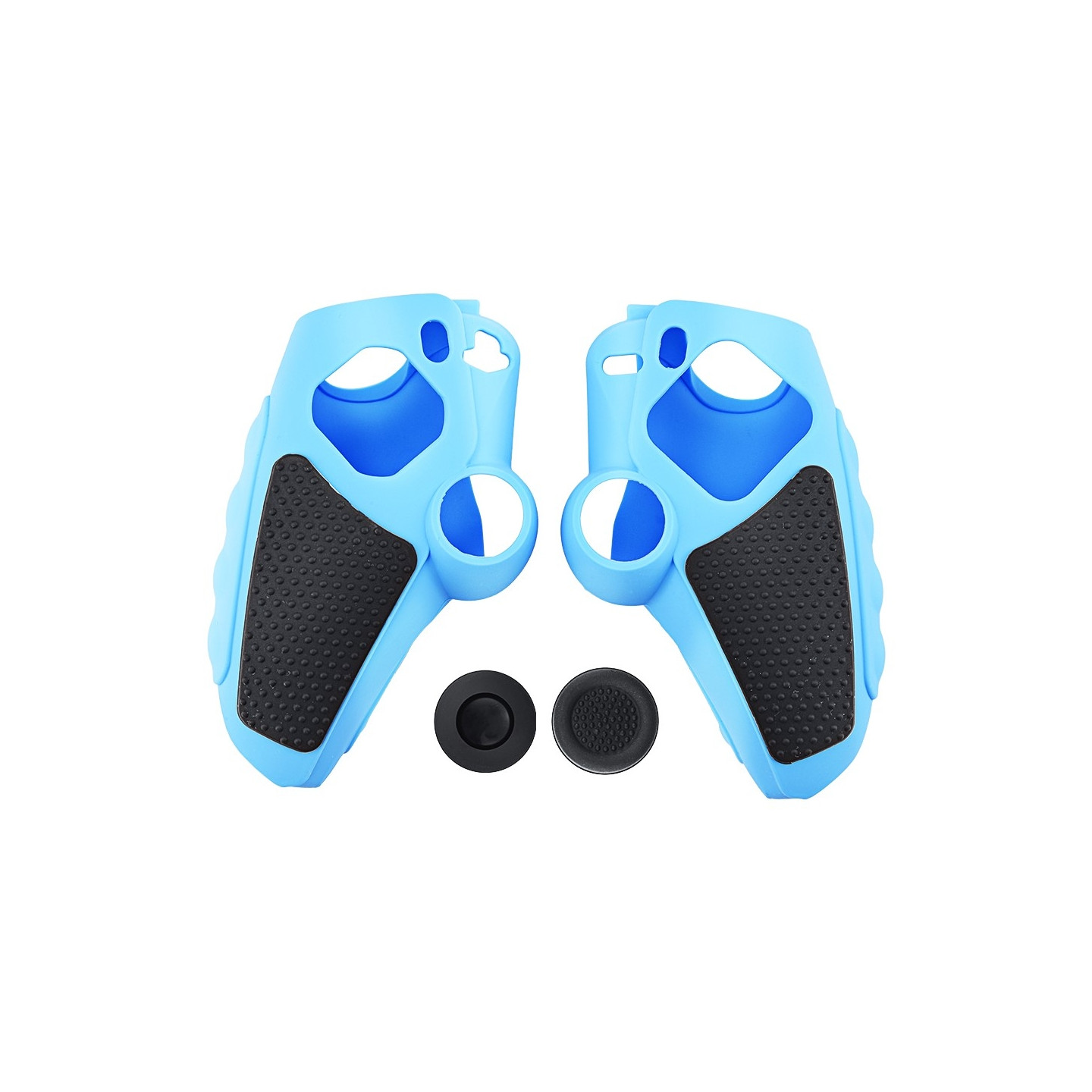 Playstation 5 / PS5 silikoninen suojakuori, liukastumista estävä suoja + joystick-suojukset - sininen