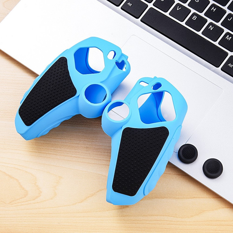 Playstation 5 / PS5 Silikone Skin Cover Case Anti-Slip Protection + Joystick Caps - Hvid