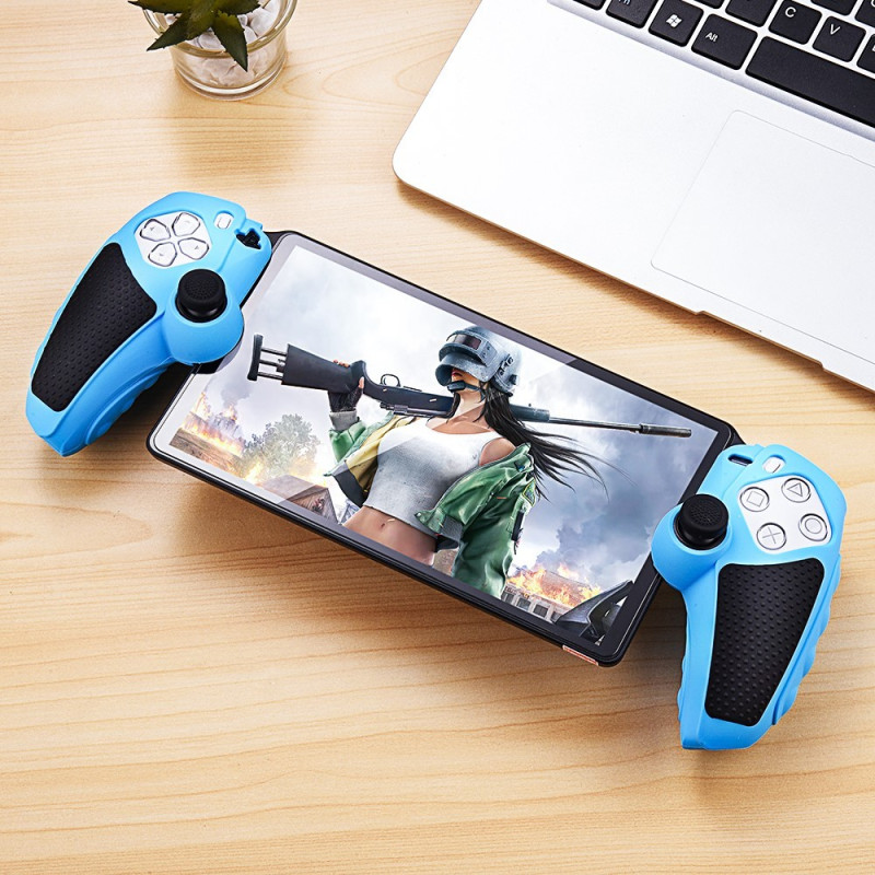 Playstation 5 / PS5 Silikone Skin Cover Case Anti-Slip Protection + Joystick Caps - Hvid