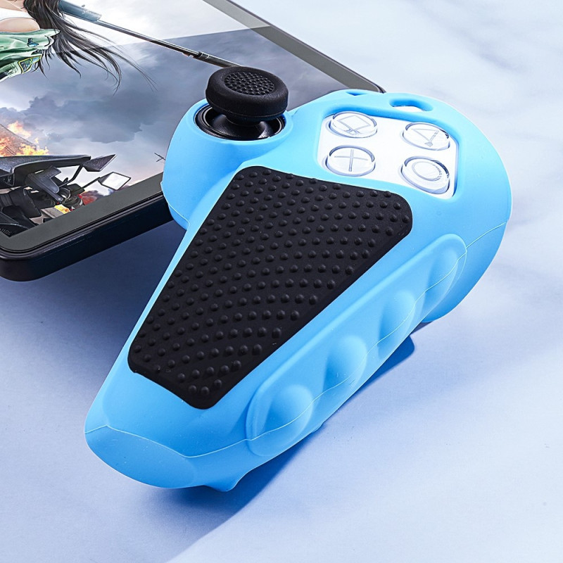 Playstation 5 / PS5 Silikon Skin Skal Fodral Anti-Slip Skydd + Joystick Caps - Lila