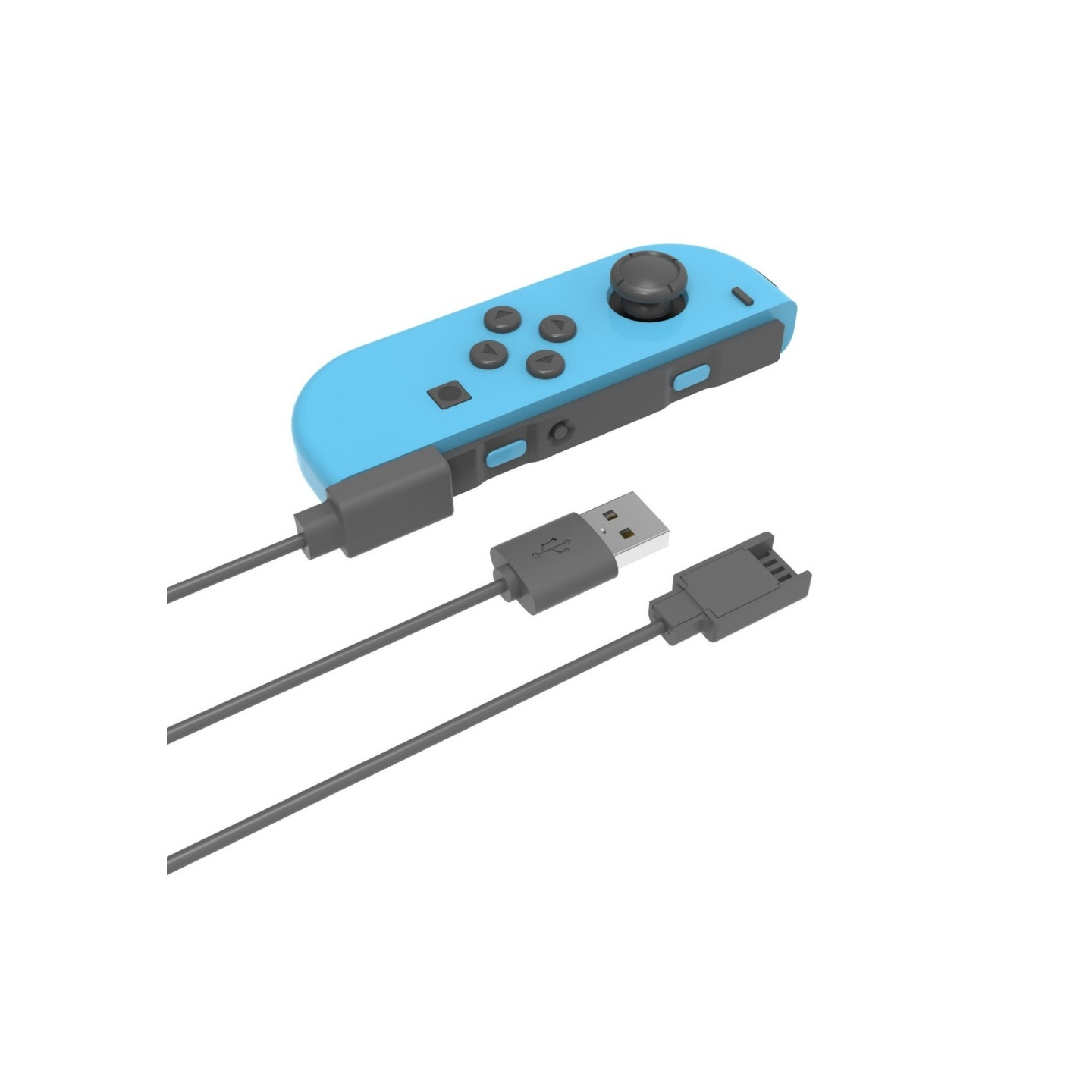 2 in 1 -latauskaapeli, joka on yhteensopiva Nintendo Switch Joy-Conin 2,5 metrin pidennetyn USB-laturijohdon kanssa