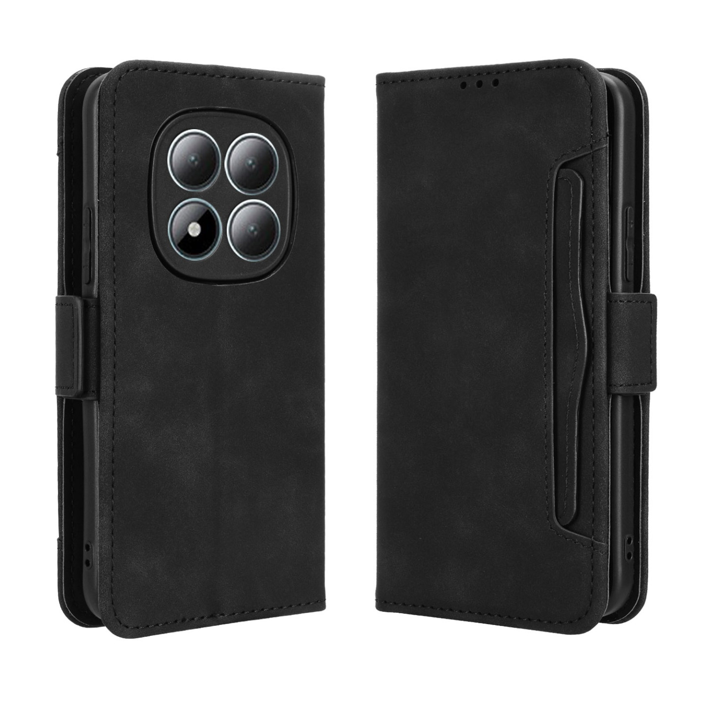 For Xiaomi Redmi Note 15 Pro 5G Case Wallet Case Cover Phone Case Extra Cards - Black