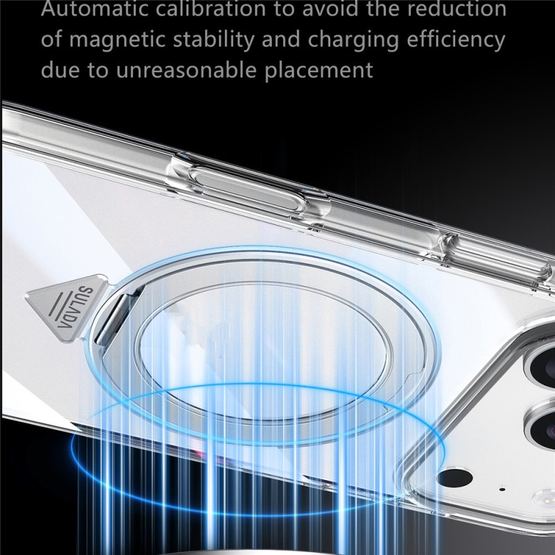 iPhone 17 Pro Max varten Kuori SULADA Magneetti Kickstand TPU + PC Läpinäkyvä