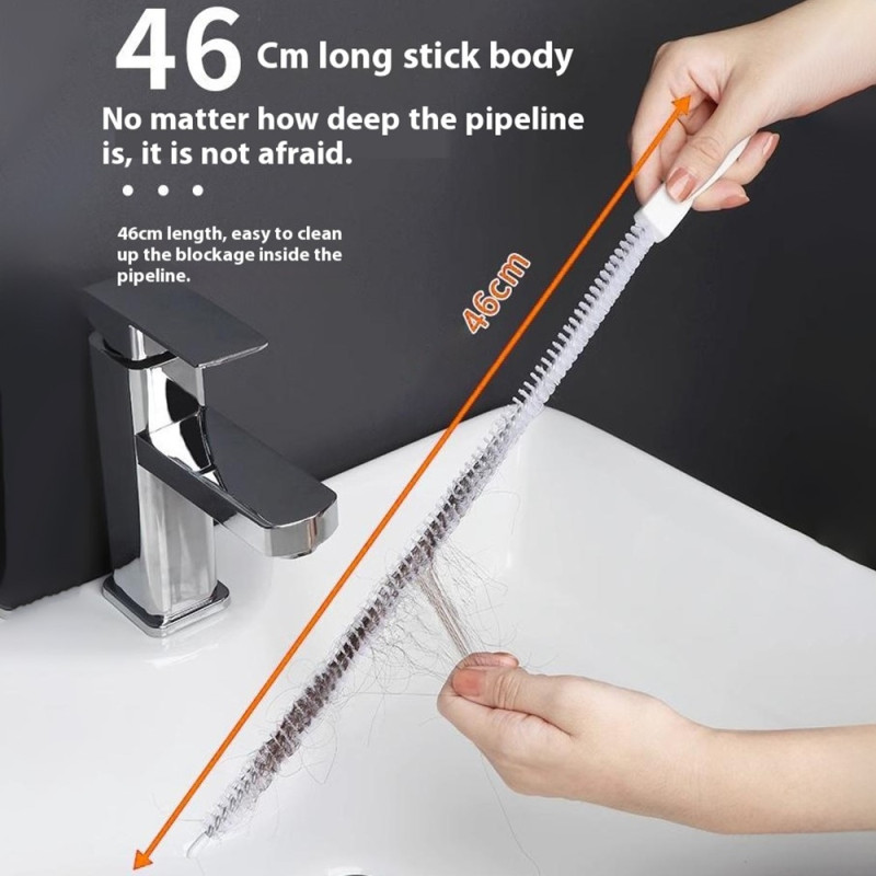 Keittiön tyhjennysputki pesualtaan puhdistusharjaputki Poista hiukset Puhdas viemäri