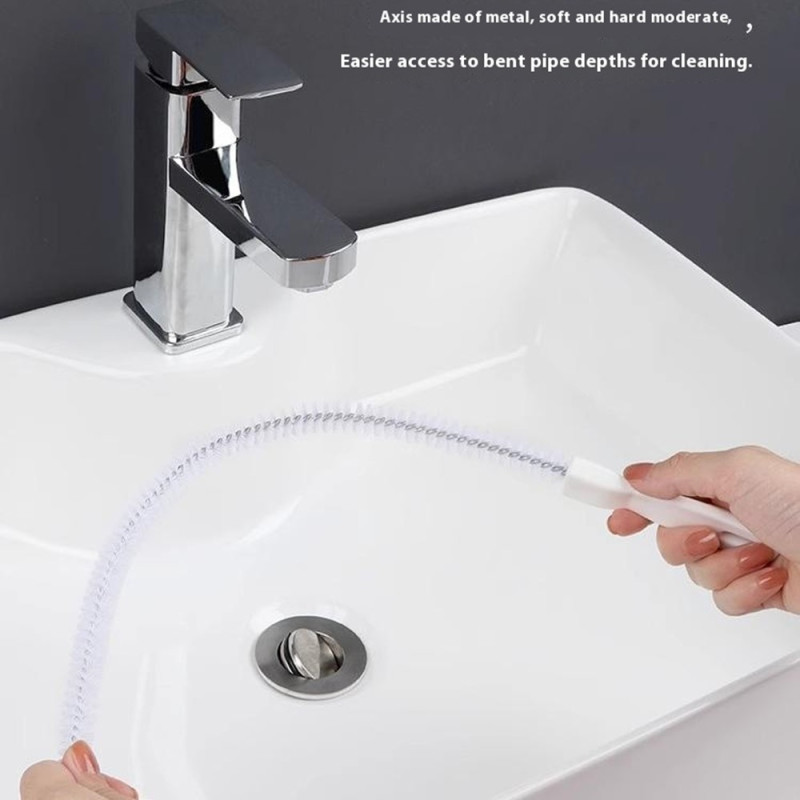 Kitchen Drain Pipe Sink Cleaning Brush Pipe Remove Hair Clear Drain