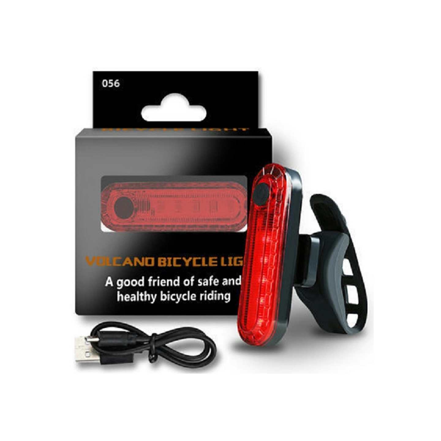 Takavalo polkupyörän valaistus Ladattava varoitusvalo Suuri kirkkaus 4 valotilaa