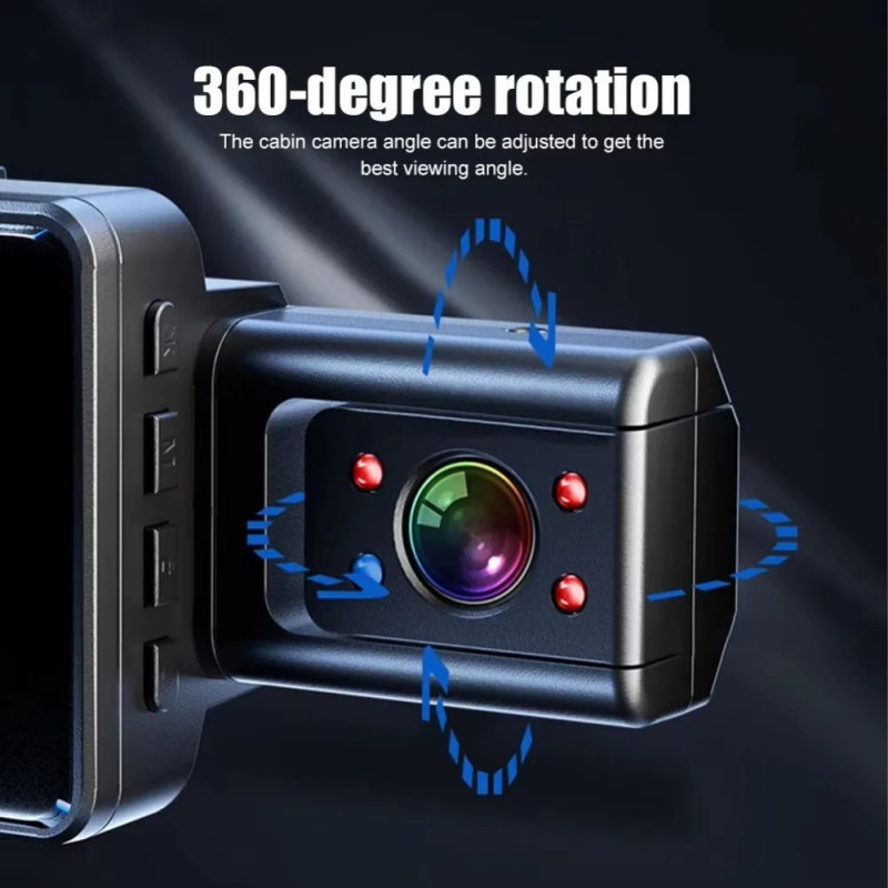Front- og bakopptak Dash Cam 1080P HD Night Vision Bilkameraopptaker