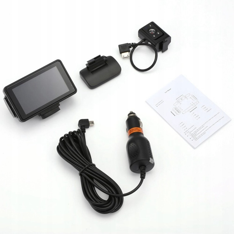 For- og bagoptagelse Dash Cam 1080P HD Night Vision Bilkameraoptager