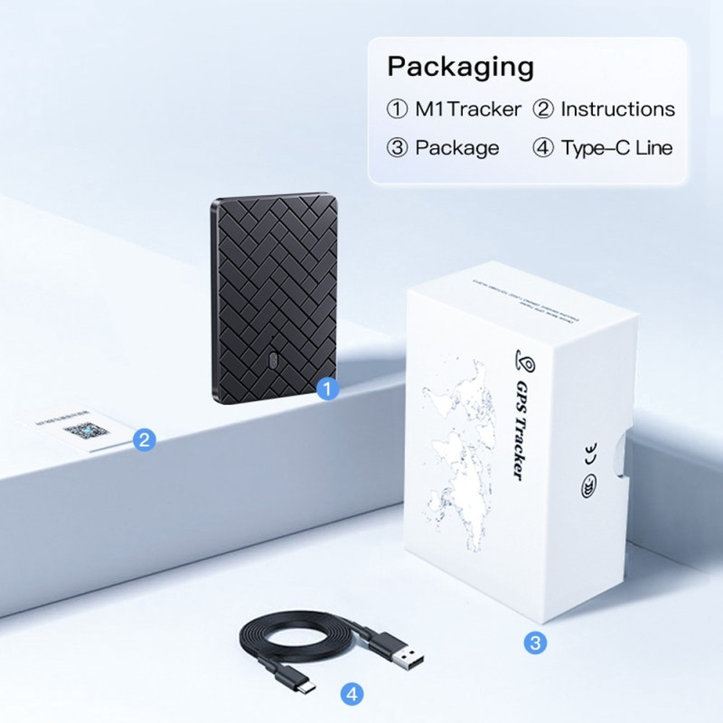 M1 GPS Tracker for Electric Vehicles Theft Protection Smart Locator with SOS Alarm