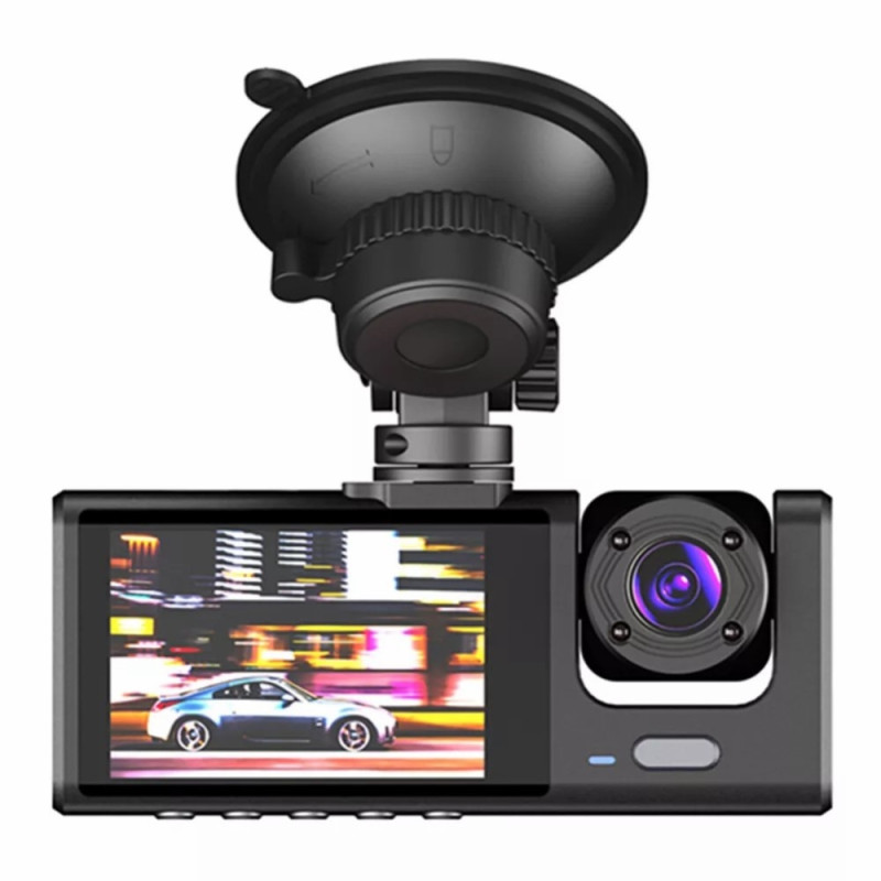 Bilkamera 3 objektiv vidvinkel 1080P HD bil DVR Dash Cam parkeringsmonitor