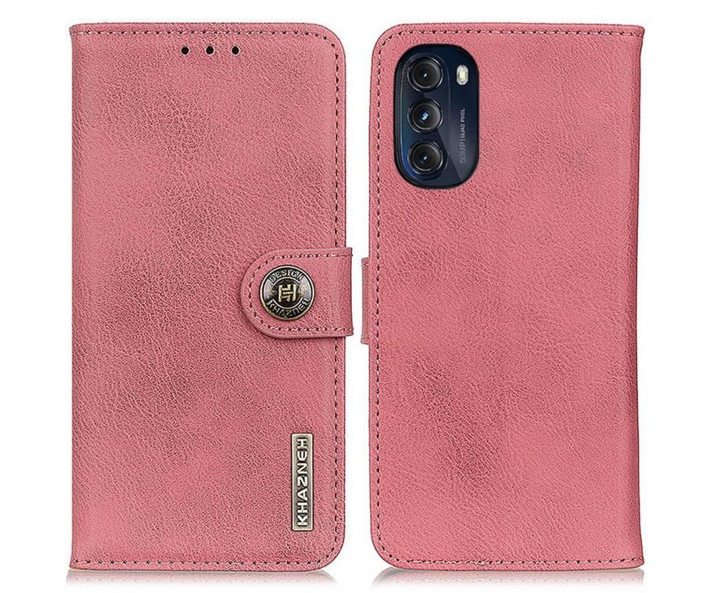 KHAZNEH Motorola Moto G 5G 2022 Plånboksfodral - Rosa