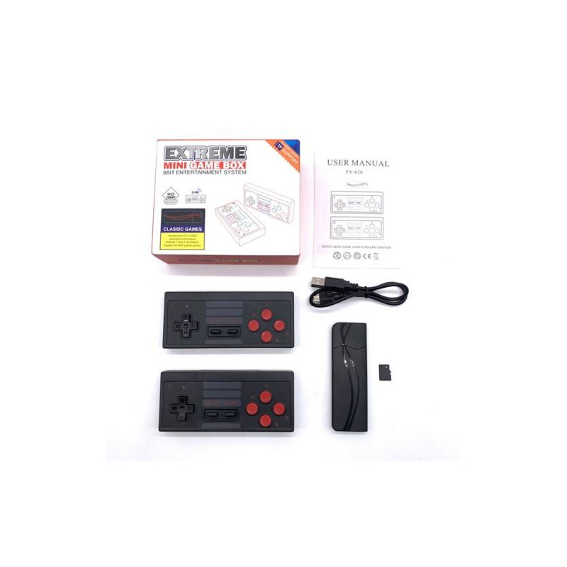 Klassisk spilboks 8 - bit underholdningssystem TV - spilkonsol (indbygget 628 spil)