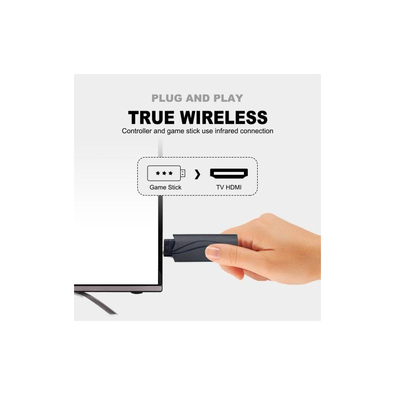 Classic Game Box 8 - bittinen viihdejärjestelmä TV - pelikonsoli (sisäänrakennettu 628 peliä)