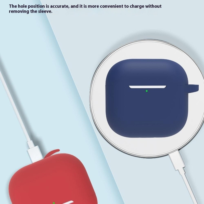 Til AirPods 4 6 i 1 Tilbehør Taske Stropholder Ørekroge Halsrem Nøglering - Lyserød