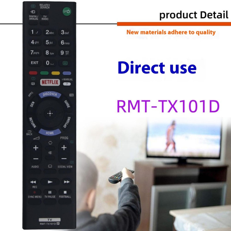 Fjärrkontroll Ersättning för RMT-TX101D För Sony TV