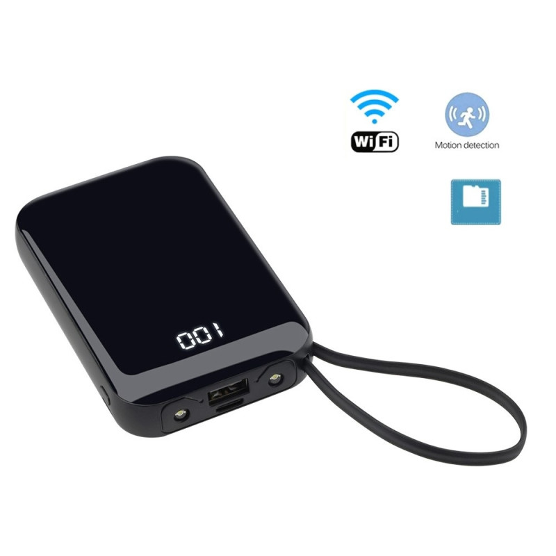 1080P HD WiFi-kamera 5000mAh bærbar powerbank sikkerhedskamera
