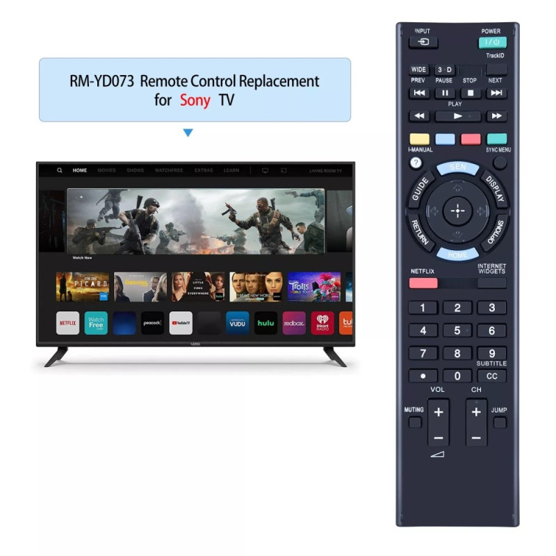 Udskiftning af fjernbetjening til RM-YD073 til Sony TV