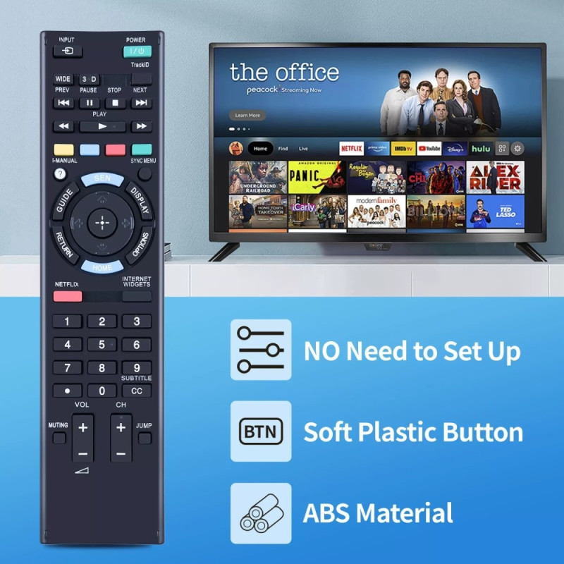 Remote Control Replacement for RM-YD073 For Sony TV