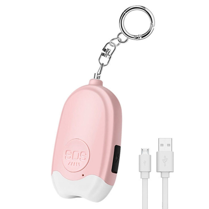 Personal Alarm Flashlight Portable Self Defense 130dB Loud Warning Keychain