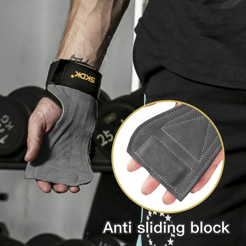 SKDK Weightlifting Gym Hand Grip Sports Ventilated Training Gloves Wrist Support