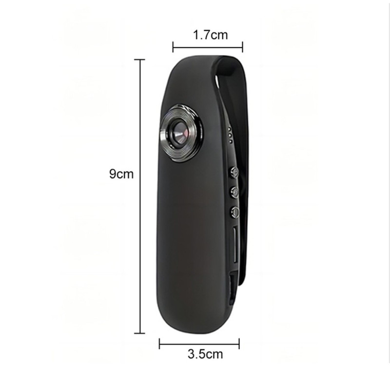 Mini Body Camera 1080P HD Loop -tallennusvideonauhuri sis. 32GB SD-kortin
