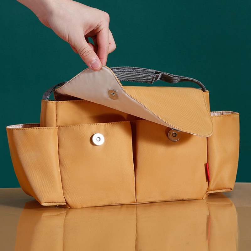 Waterproof Nylon Stroller Hanging Bag Baby Diaper Milk Bottle Storage Bag