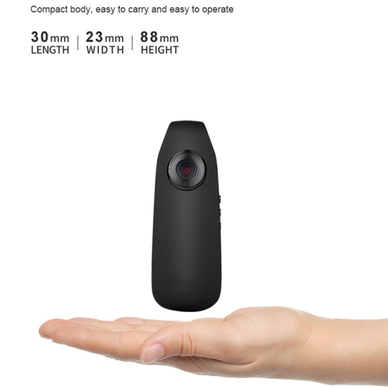 Mini Body Kropps Kamera 1080P HD Loop Recording Video Recorder inkl 32GB SD-kort