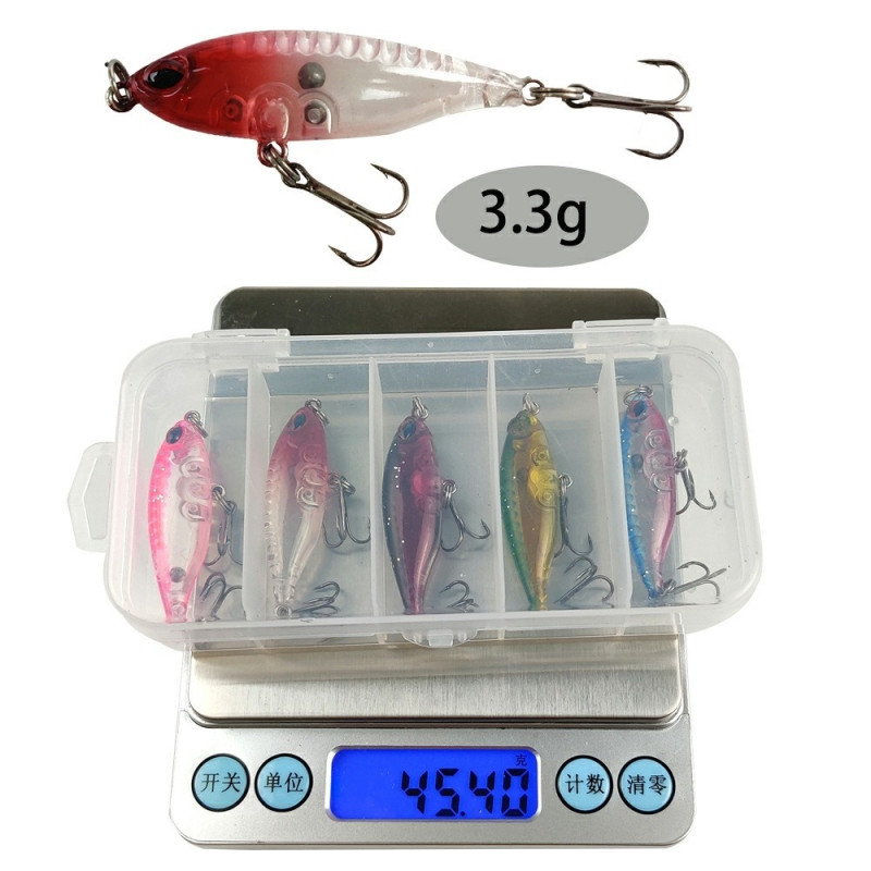 5 pcs Fishing lures Freshwater Sea fishing Floating Minnow hard bait with rattle