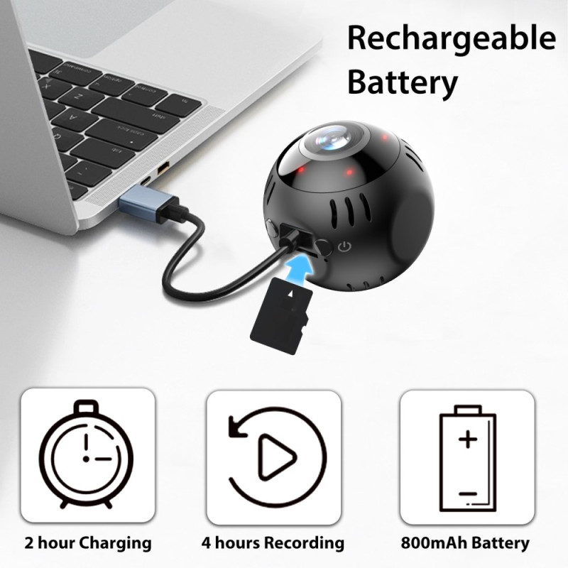 Intelligent WiFi-kamera Sanntidsavspilling Panoramic View Overvåkingskamera