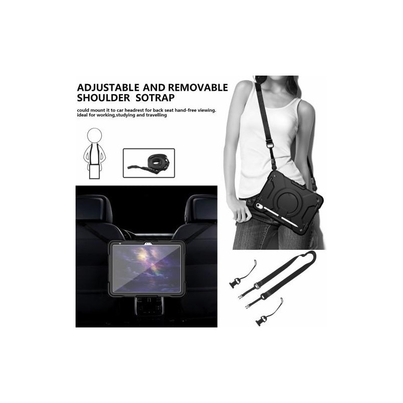 For iPad 10.9 (2022) Shockproof Tablet Case with Shoulder Strap
