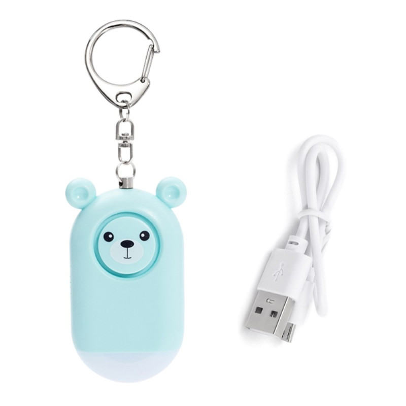 Nødalarm overfallsbeskyttelse Bærbar selvforsvar Høy personlig sikkerhetsalarm - blå