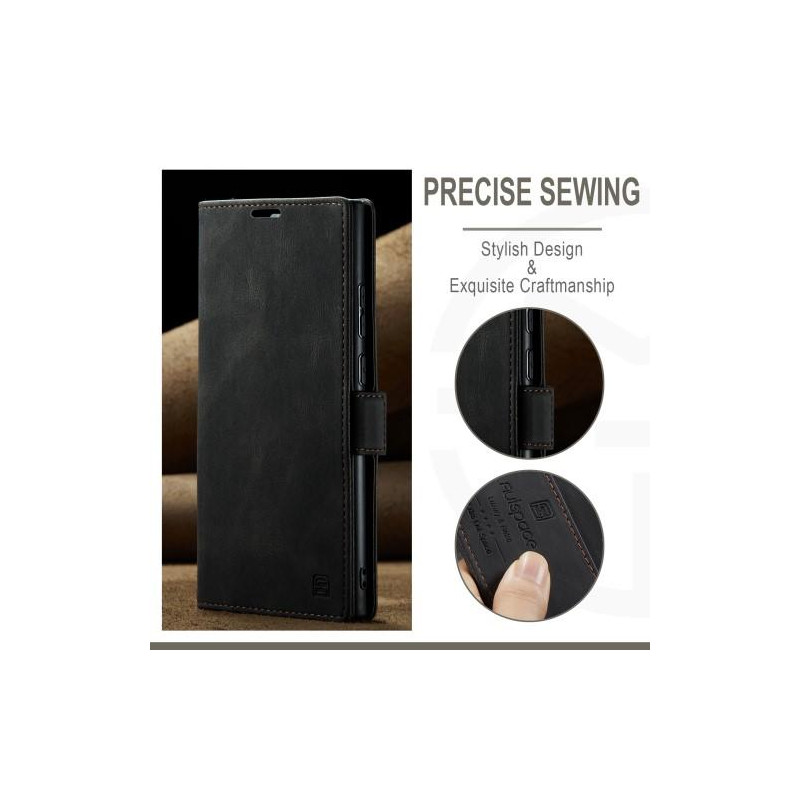AUTSPACE A01 Lommebok - deksel Samsung Galaxy S23 Ultra - Svart