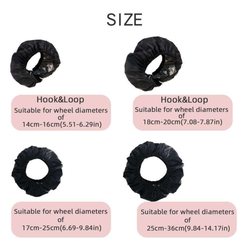 2 kpl Protection Wheel Ram Oxford kangas likaa vastaan koko S 14-16cm etupyörälle