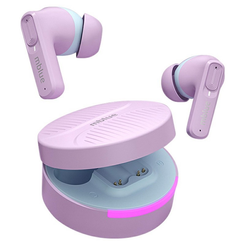 MBLUE AR03pro ANC Noise Cancellation Bluetooth 5.3 Earbuds Low Latency Gaming Headphones - Purple