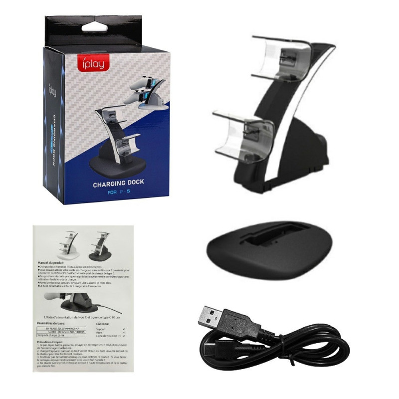 Ladestasjon & Oppbevaringsstativ for Sony PlayStation 5 Kontrollere