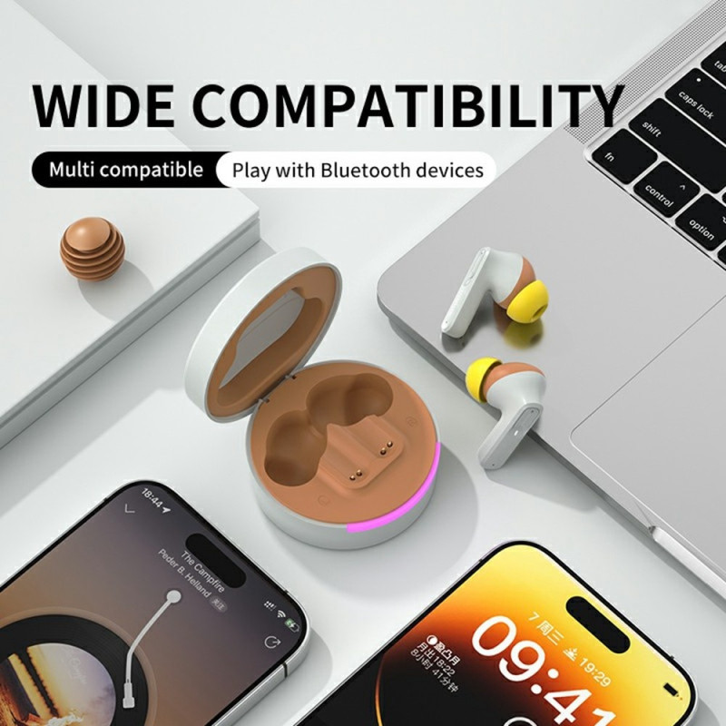 MBLUE AR03pro ANC Noise Cancellation Bluetooth 5.3 Earbuds Low Latency Gaming-hovedtelefoner - Lilla