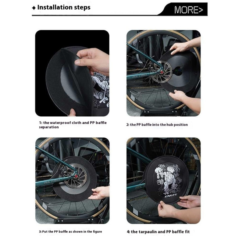 ENLEE Mountain Bike Skivbromsskydd Anti Overspray Bicycle Brake Shield - Skönhet