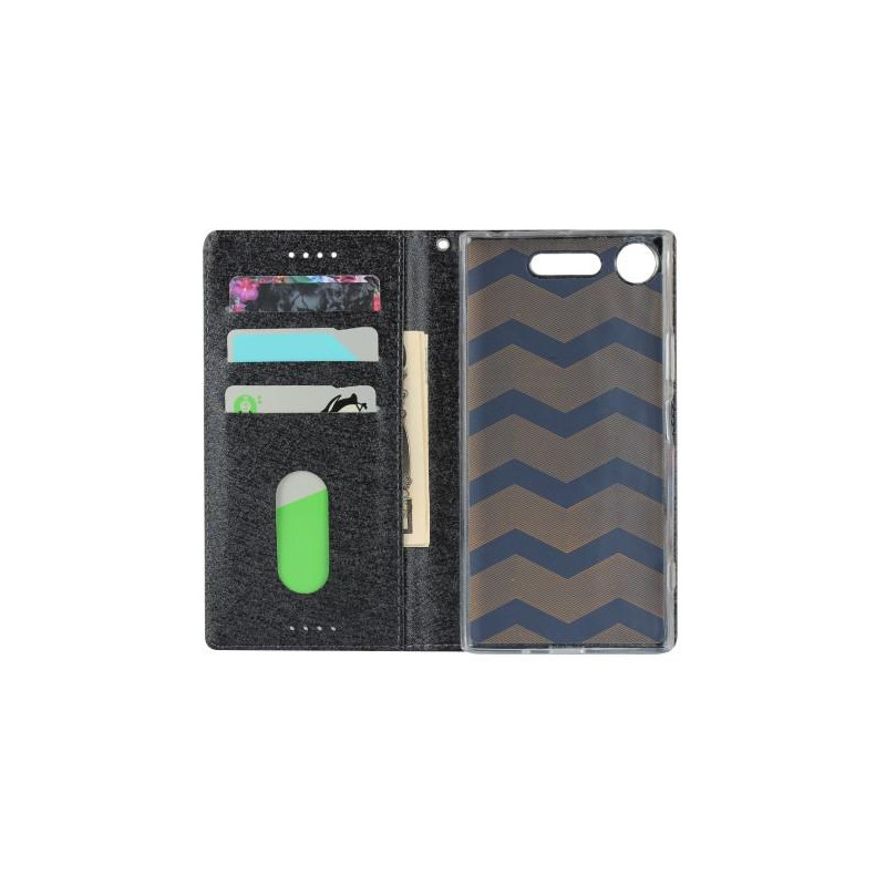 Sony Xperia XZ1 Silk Skin Wallet Stand Protective Phone Case