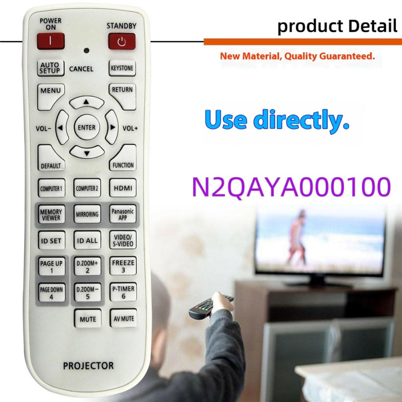 Fjernkontroll Erstatning N2QAYA000100 for Panasonic-projektor