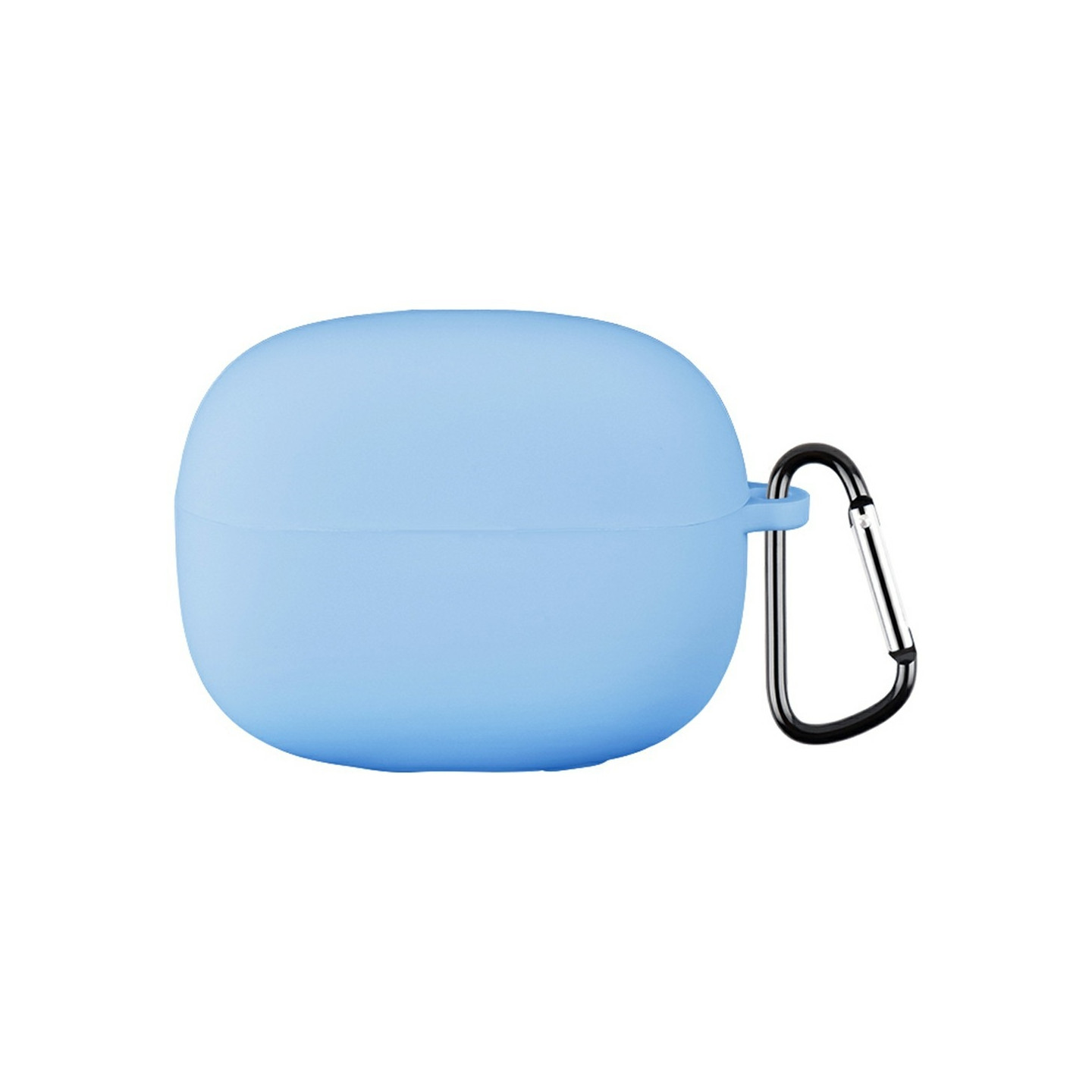 For Xiaomi Redmi Buds 6 Pro Silicone Case Bluetooth Earphone Anti-Scratch Protective Cover with Carabiner - Sky Blue