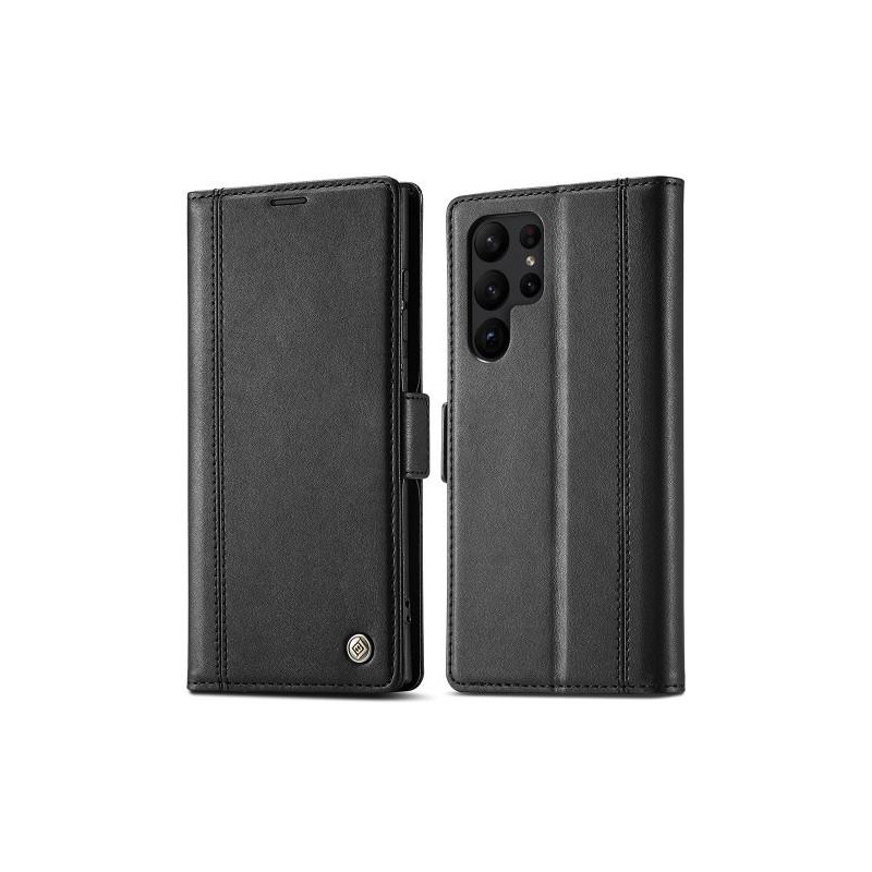 LC.IMEEKE Wallet Case for Samsung Galaxy S23 Ultra - Black