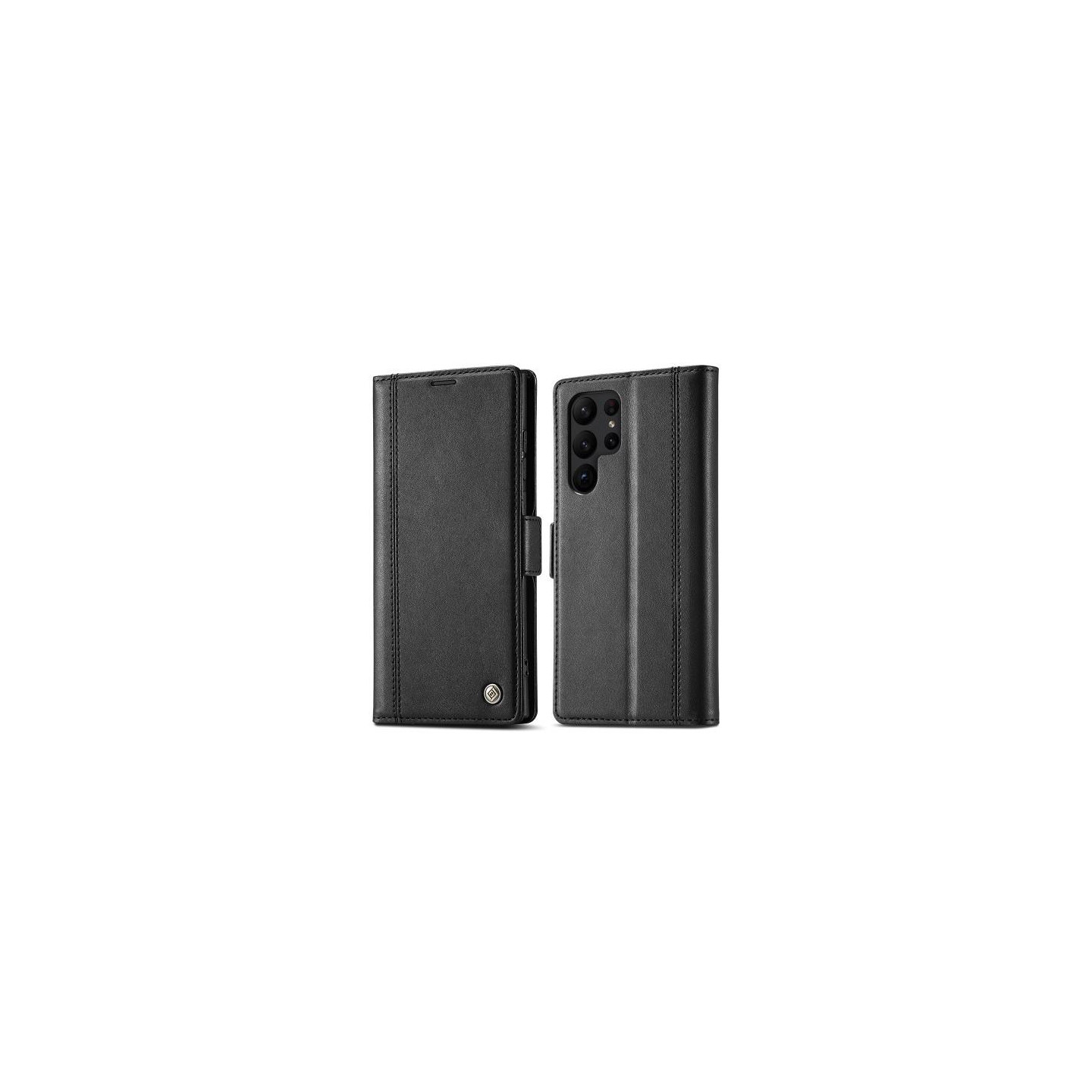 LC.IMEEKE Wallet Case for Samsung Galaxy S23 Ultra - Black