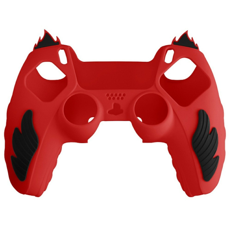 Playstation 5 / PS5 Silikon Skin Skal Fodral Anti-Slip Skydd Flame Design - Röd