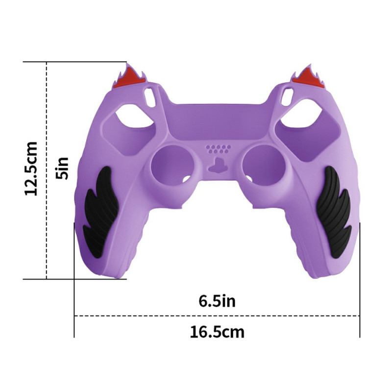 Playstation 5 / PS5 Silikone Skin Cover Case Anti-Slip Protection Flame Design - RØD