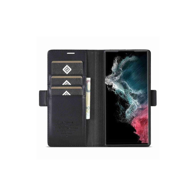 LC.IMEEKE Lompakkokotelo Samsung Galaxy S23 Ultra - Musta